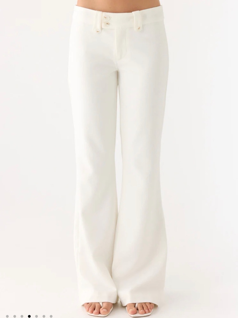 *NWOT* Weiss Low Rise Suiting Pants - White - Picture 3 of 4